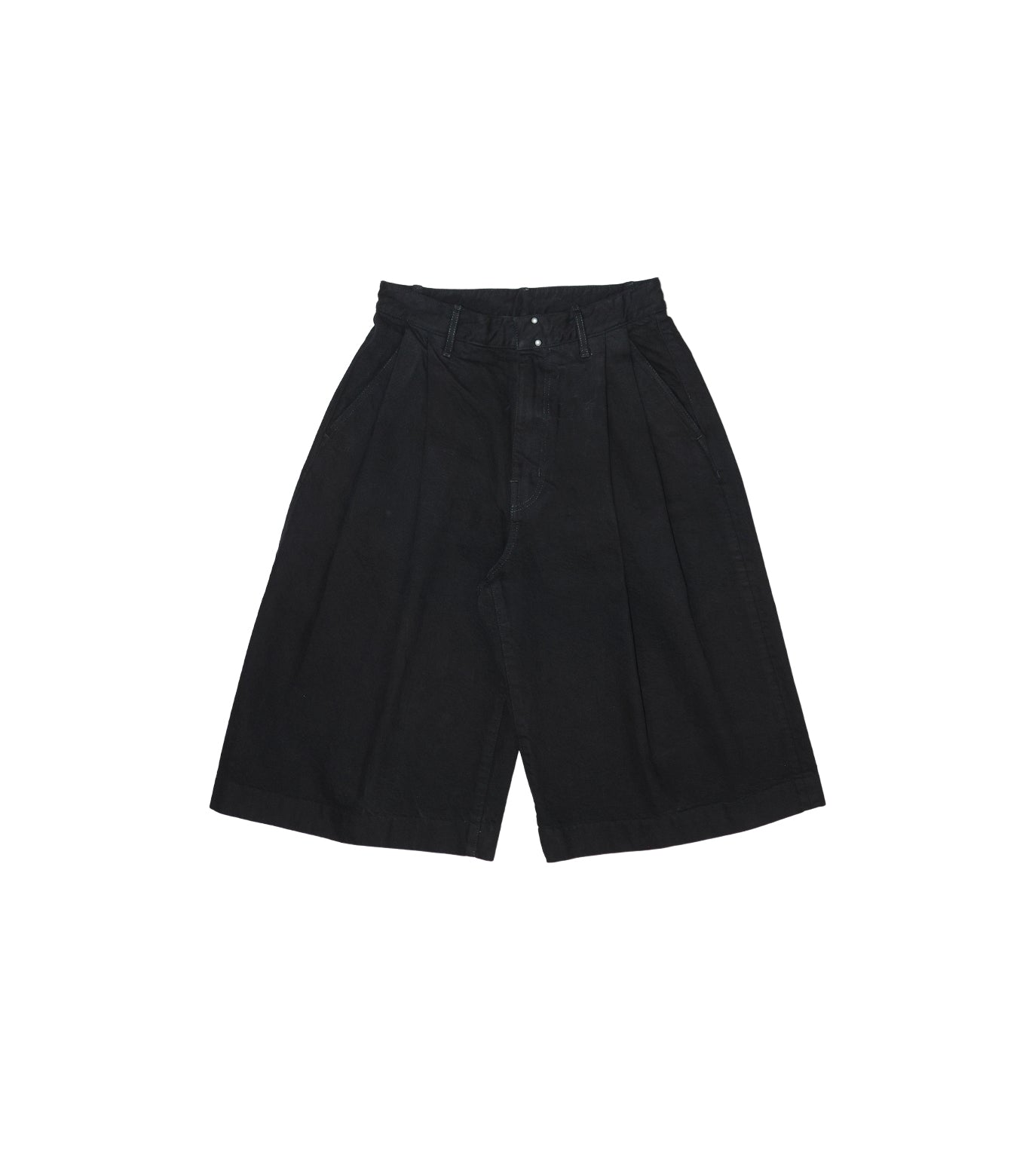 HAKAMA JEAN SHORTS - OVERDYE BLACK - TANAKA