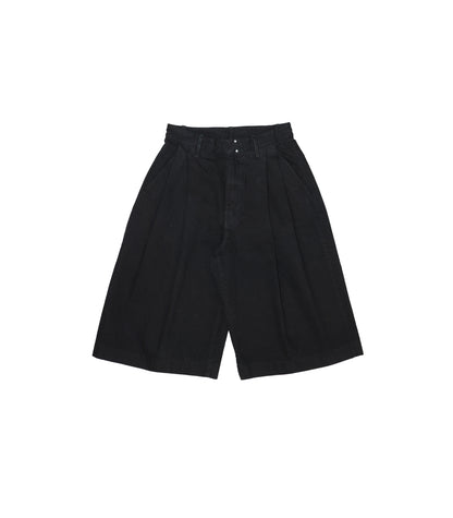 HAKAMA JEAN SHORTS - OVERDYE BLACK - TANAKA