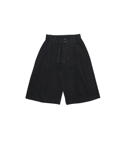 HAKAMA JEAN SHORTS - OVERDYE BLACK - TANAKA