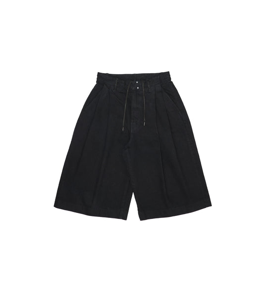 HAKAMA JEAN SHORTS - OVERDYE BLACK - TANAKA