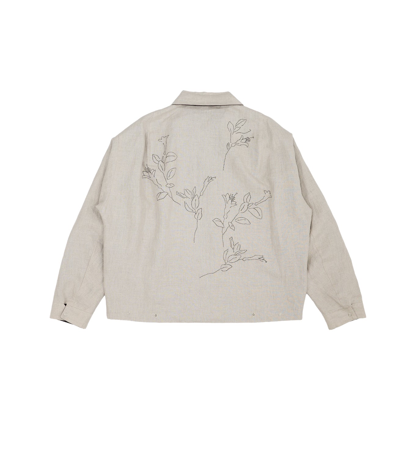 RIVERSIBLE JACKET - BLACK/LINEN(EMBROIDERY) - TANAKA