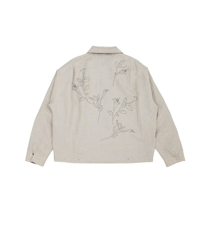 RIVERSIBLE JACKET - BLACK/LINEN(EMBROIDERY) - TANAKA