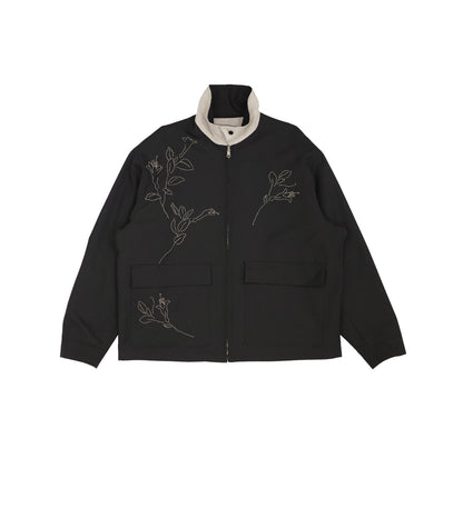 RIVERSIBLE JACKET - BLACK/LINEN(EMBROIDERY) - TANAKA