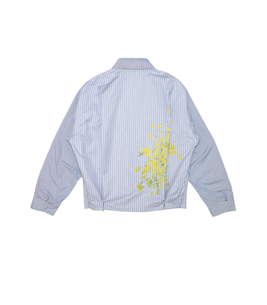 RIVERSIBLE JACKET -  SAND/BLUE STRIPE(FLOWER) - TANAKA