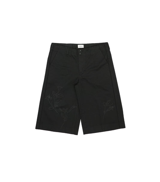 THE SHORTS - BLACK (EMBROIDERY) - TANAKA