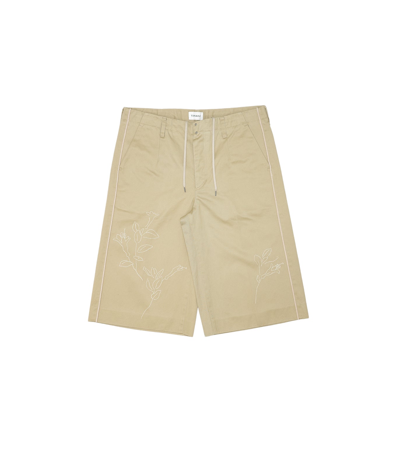 THE SHORTS - KHAKI (EMBROIDERY) - TANAKA