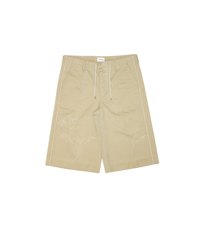 THE SHORTS - KHAKI (EMBROIDERY) - TANAKA
