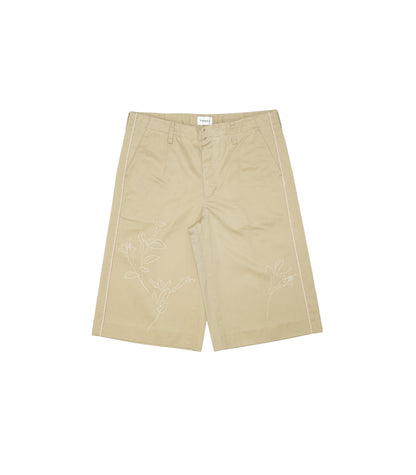 THE SHORTS - KHAKI (EMBROIDERY) - TANAKA