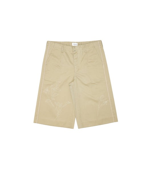THE SHORTS - KHAKI (EMBROIDERY) - TANAKA