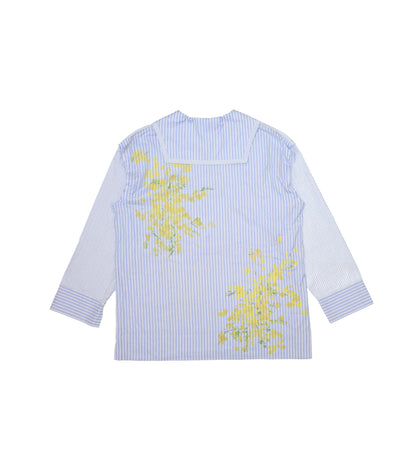 THE TUNIC - BLUE STRIPE (FLOWER) - TANAKA