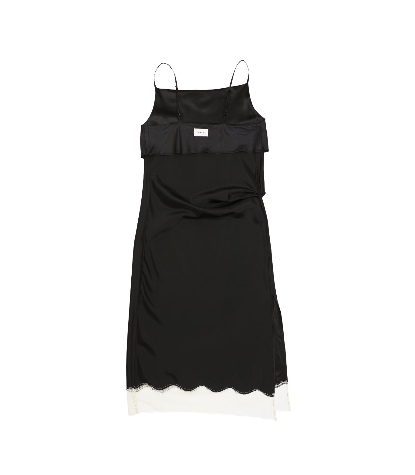 SLIP DRESS - BLACK - TANAKA