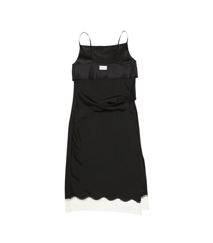 SLIP DRESS - BLACK - TANAKA