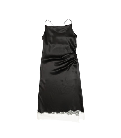 SLIP DRESS - BLACK - TANAKA