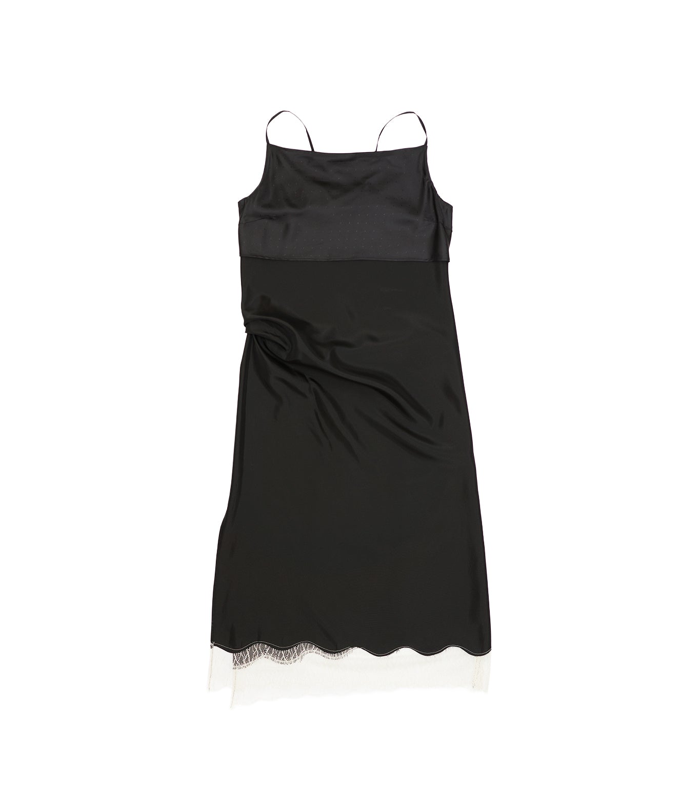 SLIP DRESS - BLACK - TANAKA