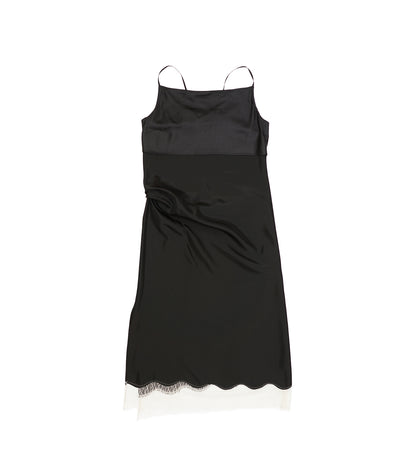 SLIP DRESS - BLACK - TANAKA