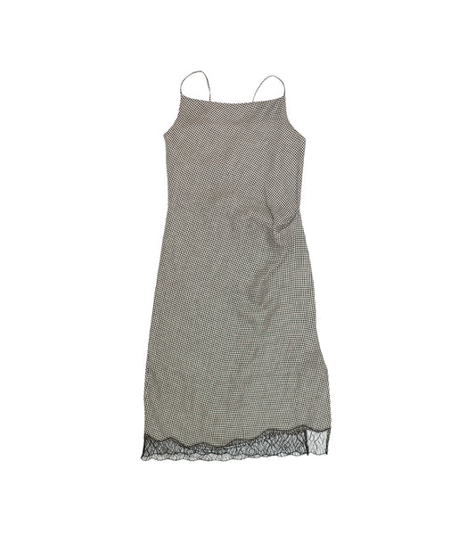 SLIP DRESS - HOUNDTOOTH