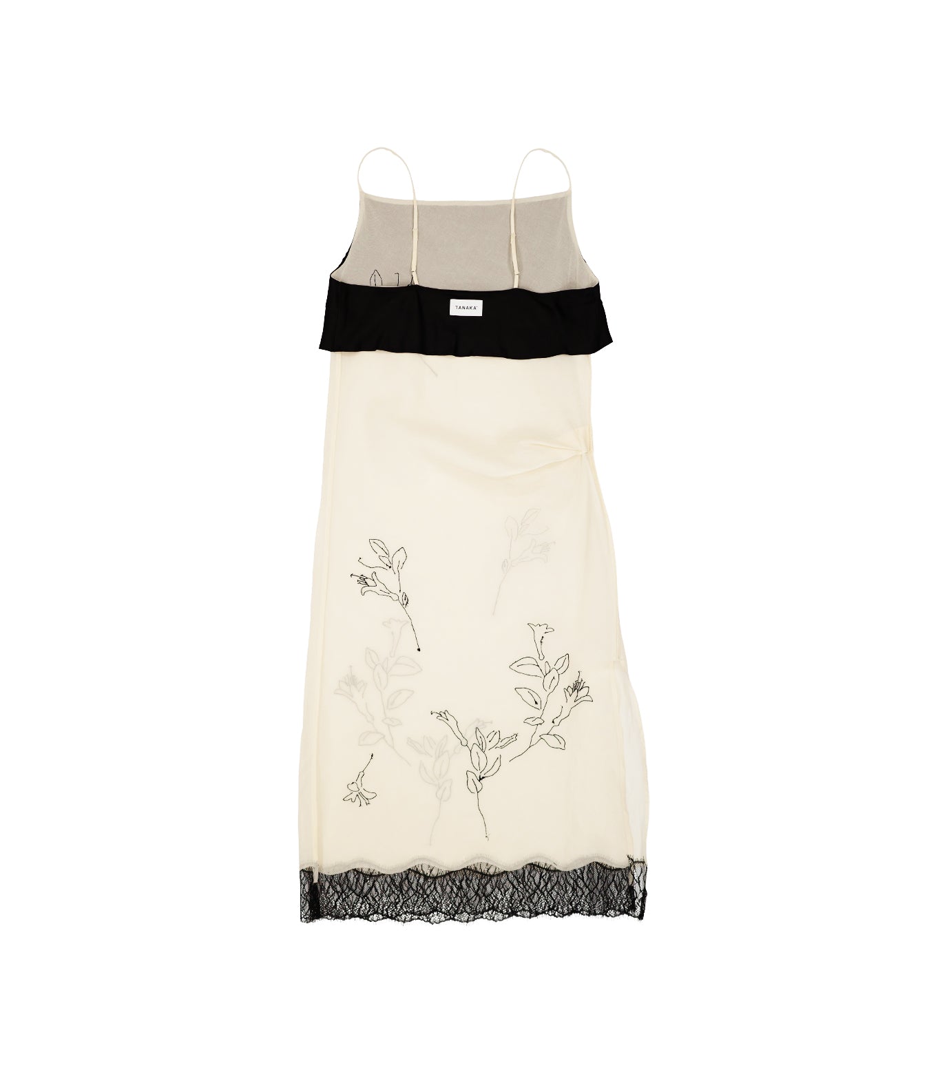 SLIP DRESS - NATURAL(EMBROIDERY) - TANAKA