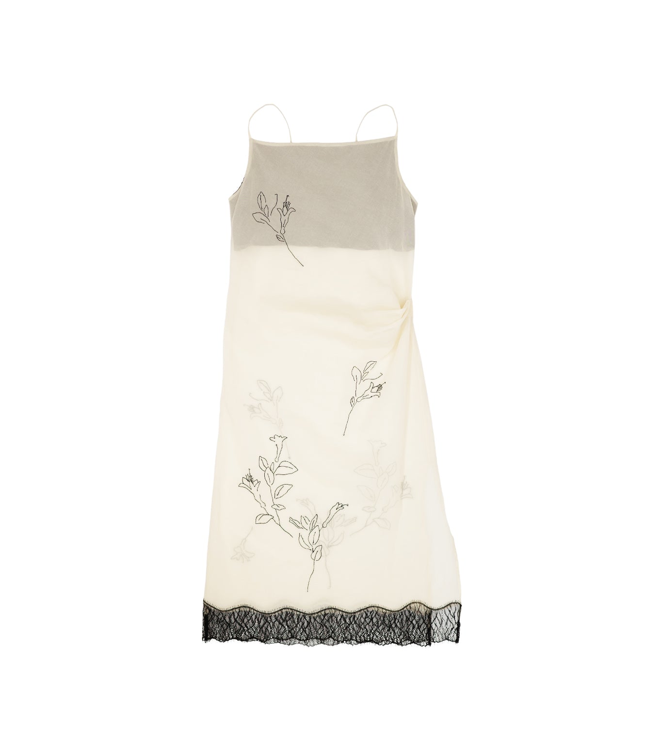 SLIP DRESS - NATURAL(EMBROIDERY) - TANAKA