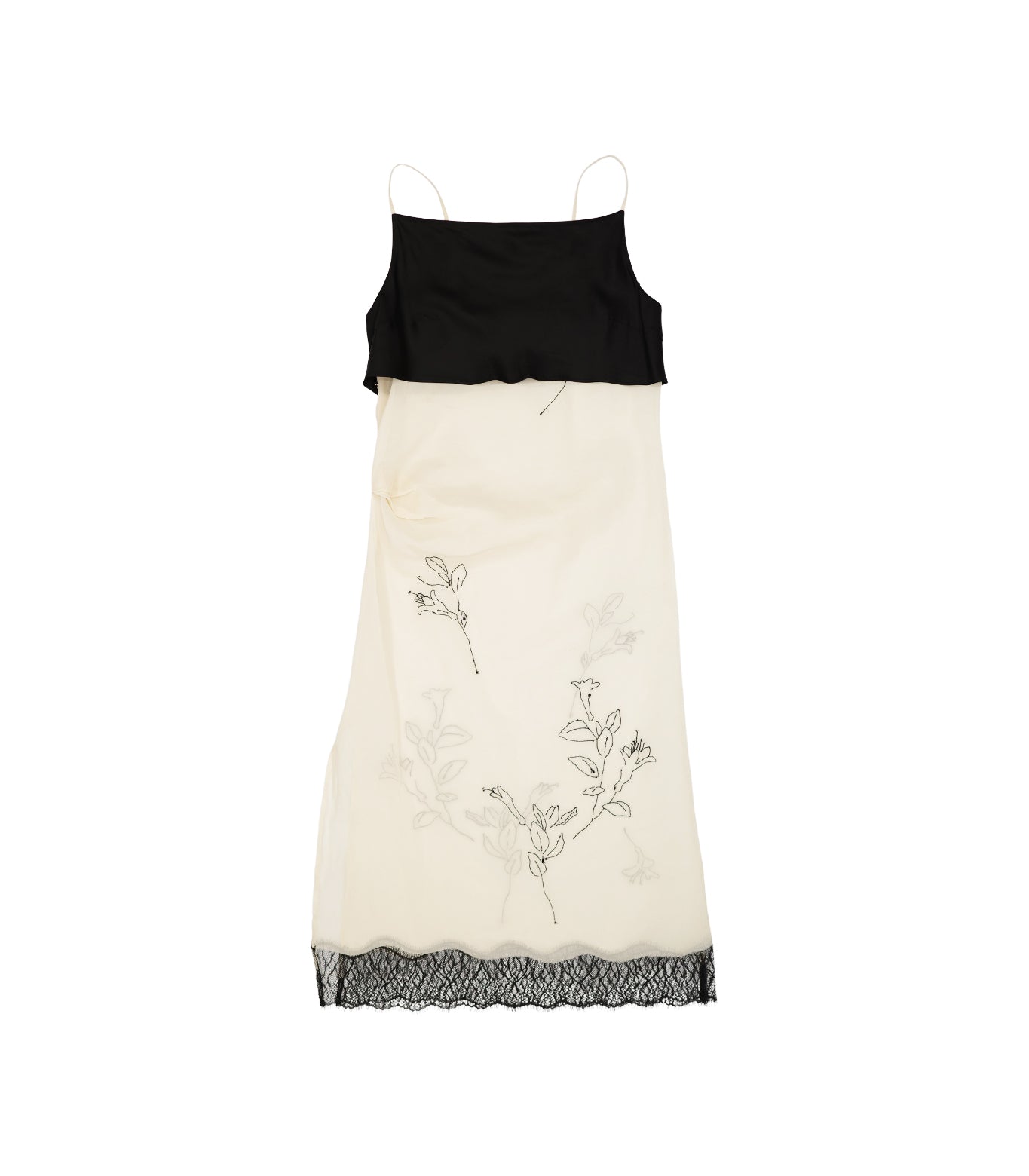 SLIP DRESS - NATURAL(EMBROIDERY) - TANAKA