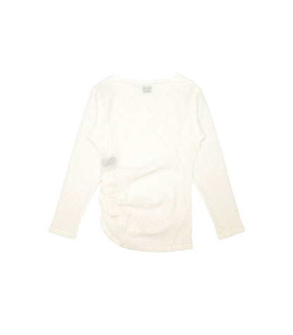 DRAPE LONG SLEEVE TEE - OFF WHITE - TANAKA