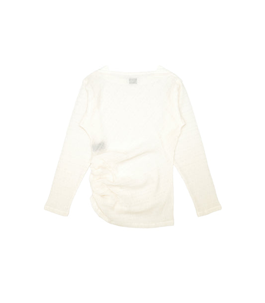 DRAPE LONG SLEEVE TEE - OFF WHITE - TANAKA
