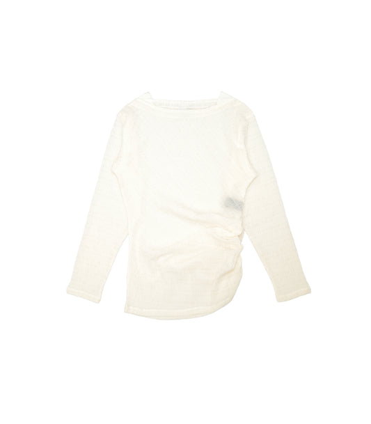 DRAPE LONG SLEEVE TEE - OFF WHITE - TANAKA