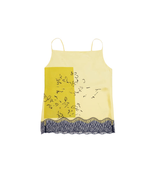 COMBI-CAMI TOP - LIGHT YELLOW (FLOWER) - TANAKA