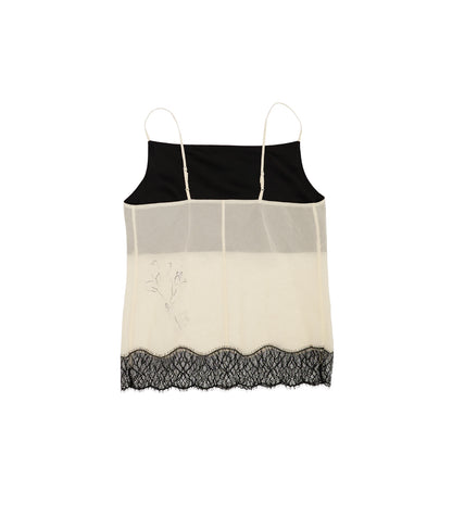 COMBI-CAMI TOP - NATURAL (EMBROIDERY) - TANAKA