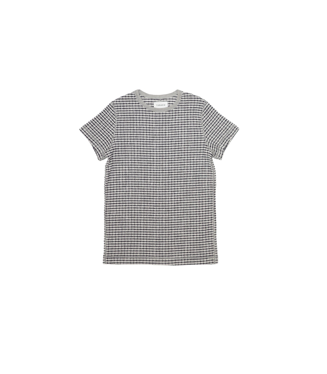 【 Coming Soon 】COMPACT TEE - BLACK GINGHAM - TANAKA