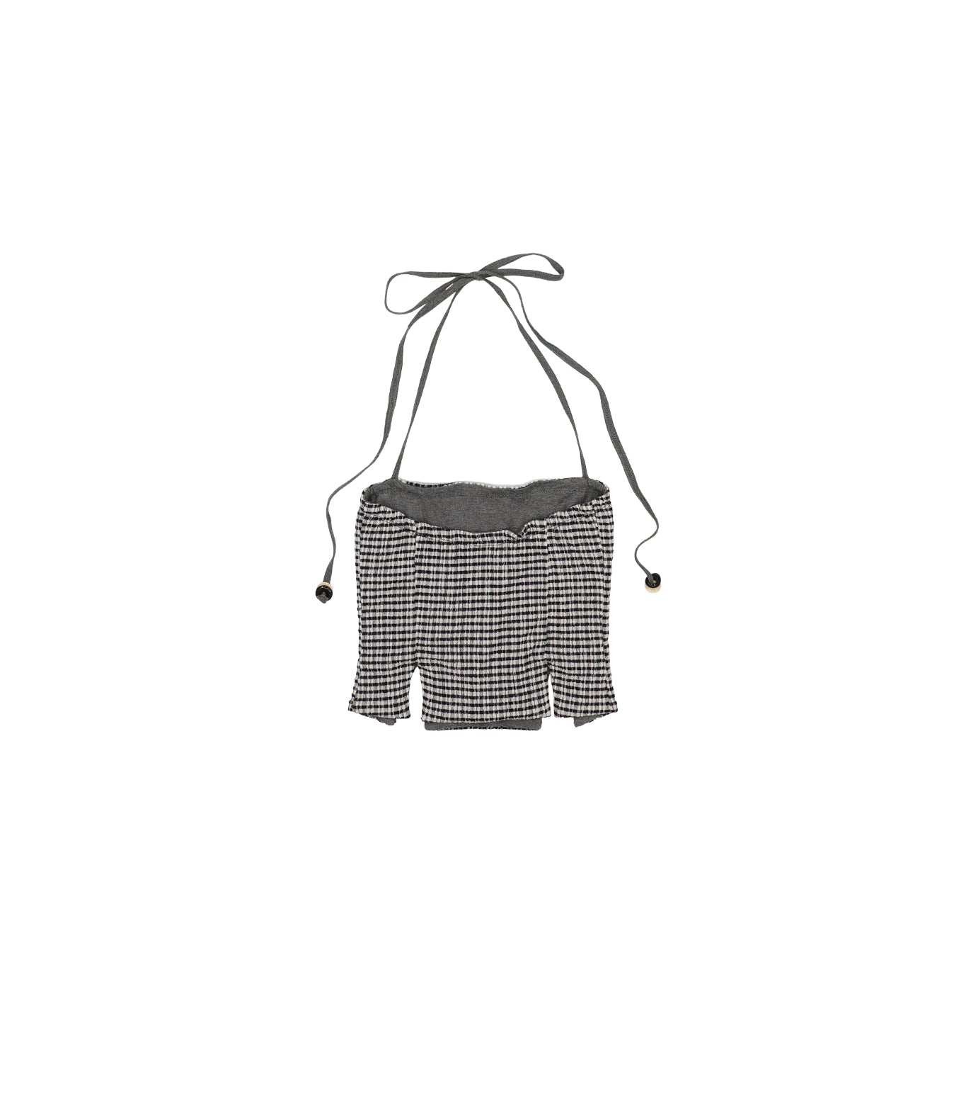 TUBETOP - BLACK GINGHAM - TANAKA