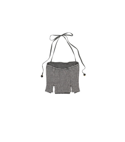 TUBETOP - BLACK GINGHAM - TANAKA