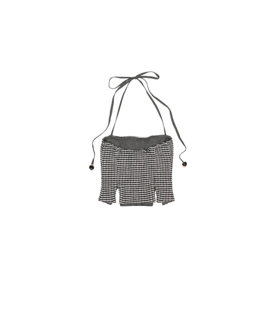 TUBETOP - BLACK GINGHAM - TANAKA