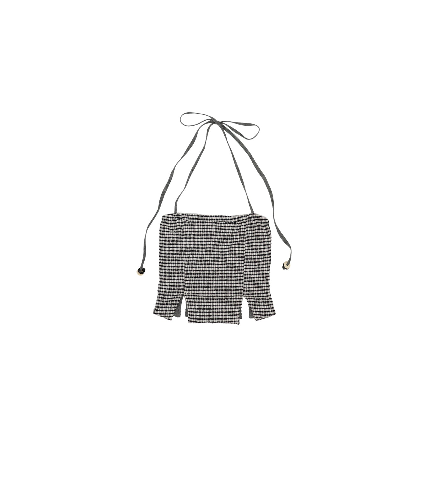 TUBETOP - BLACK GINGHAM - TANAKA