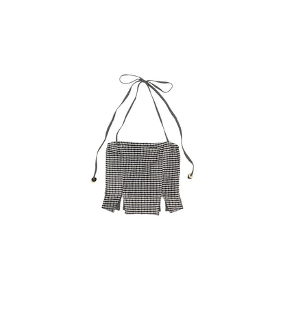 TUBETOP - BLACK GINGHAM - TANAKA