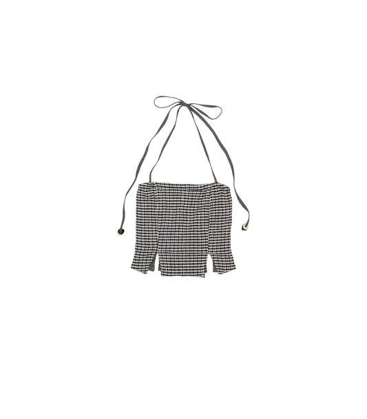 TUBETOP - BLACK GINGHAM - TANAKA