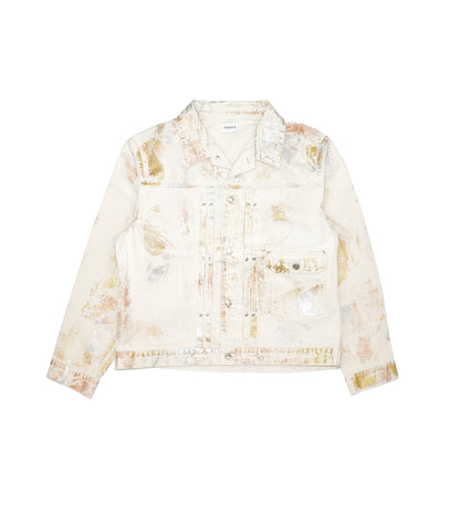 NEW CLASSIC JEAN JACKET - WHITE BUTTERFLY - TANAKA