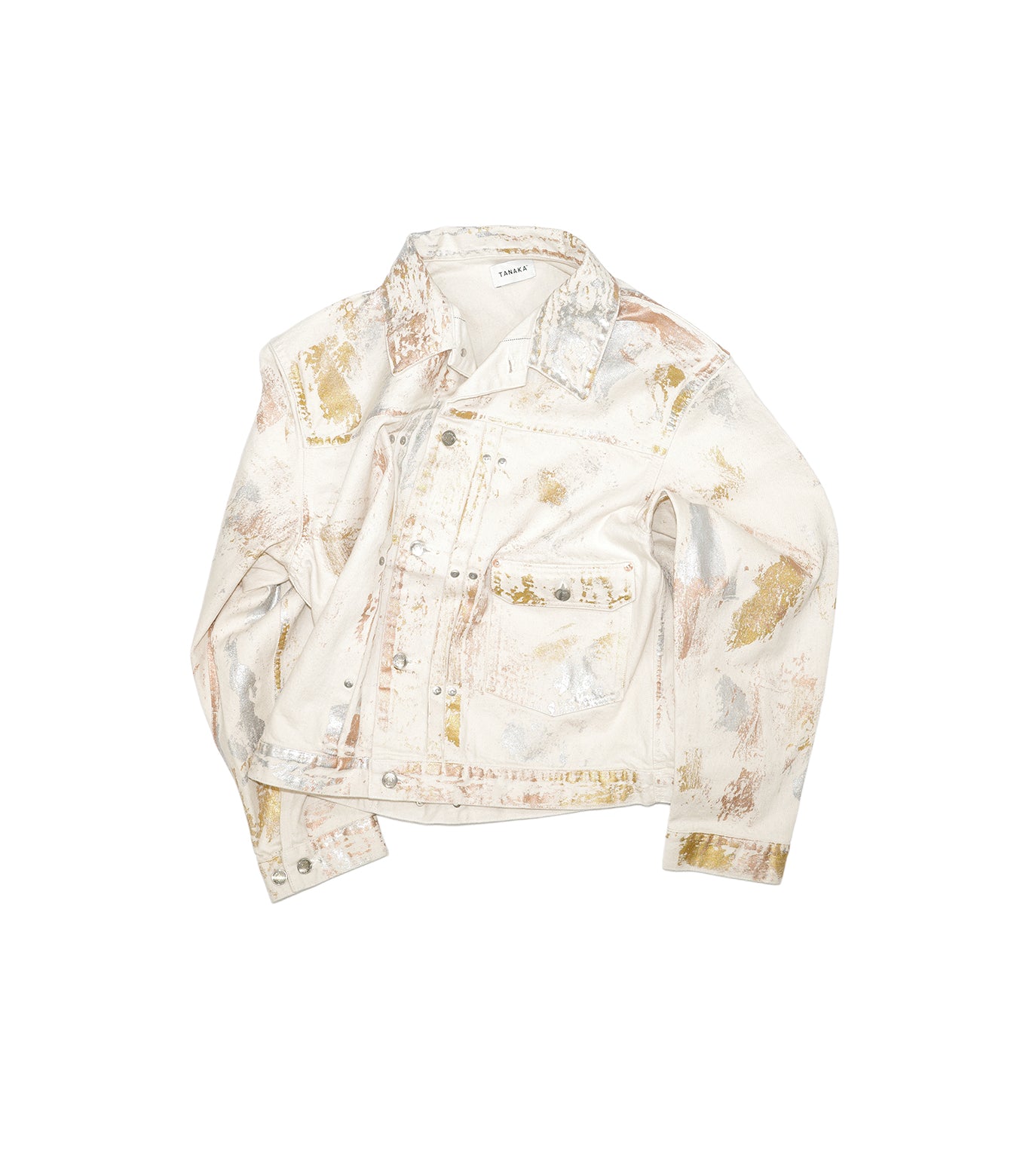 NEW CLASSIC JEAN JACKET - WHITE BUTTERFLY - TANAKA