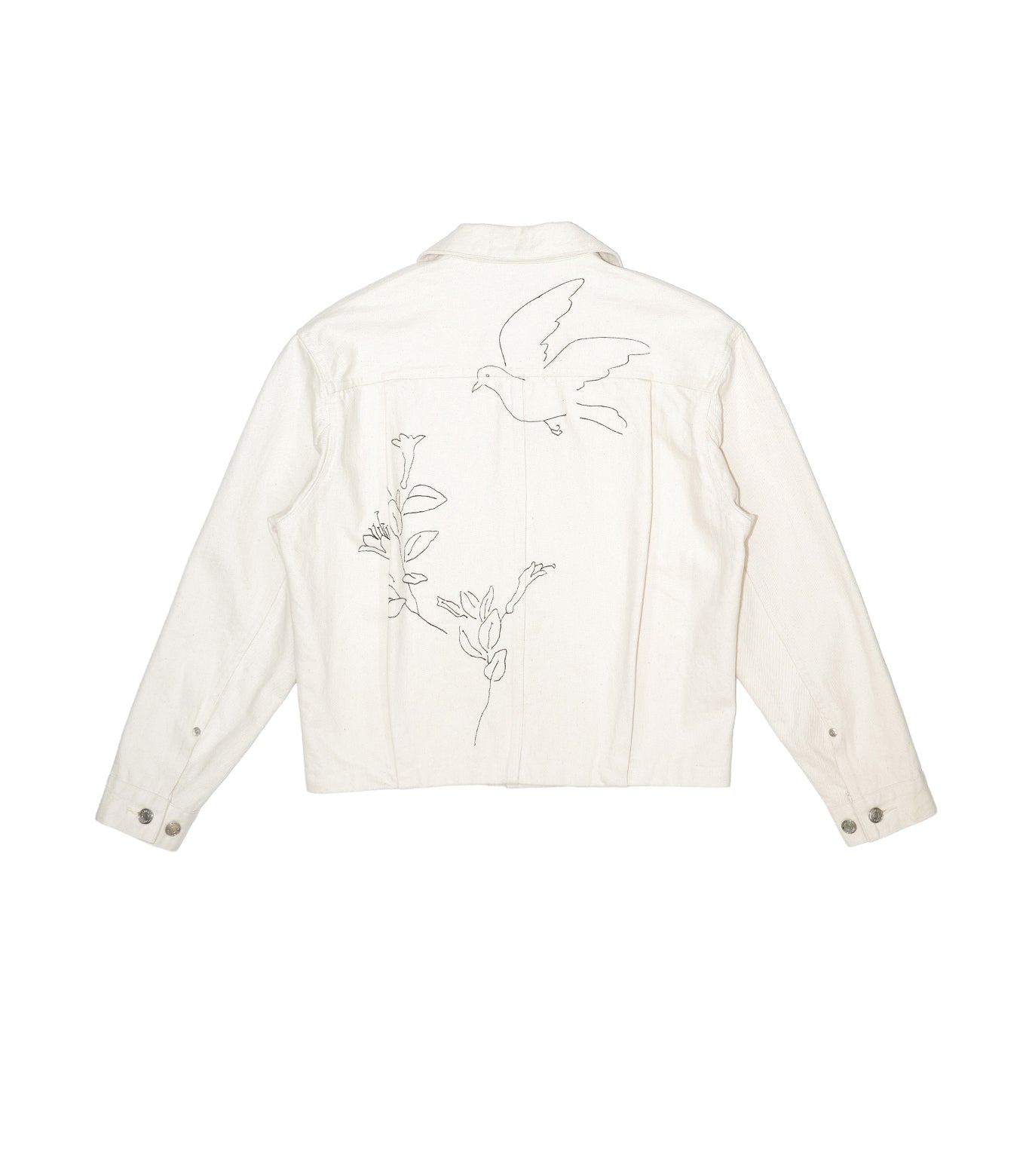 THE JEAN JACKET - WHITE(EMBROIDERY) - TANAKA