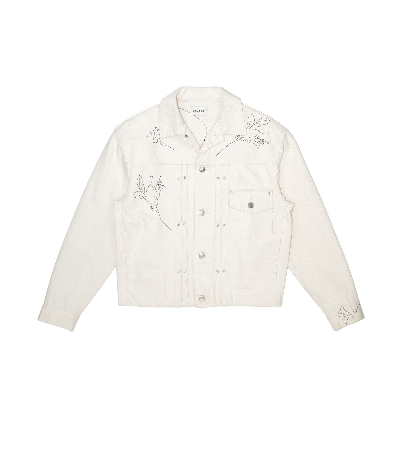 THE JEAN JACKET - WHITE(EMBROIDERY) - TANAKA