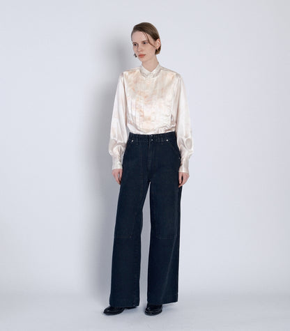 WORK JEAN TROUSERS - BLACK - TANAKA