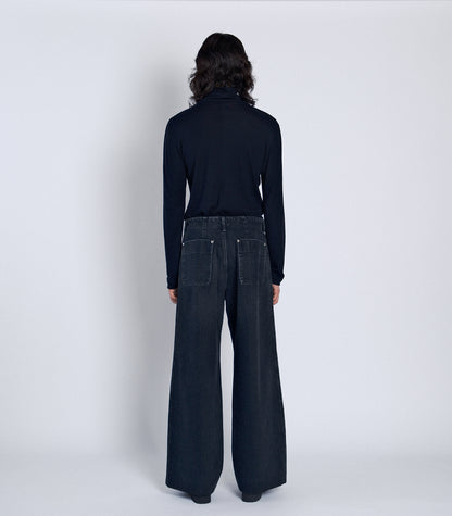 WORK JEAN TROUSERS - BLACK - TANAKA