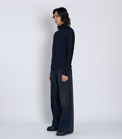 WORK JEAN TROUSERS - BLACK - TANAKA