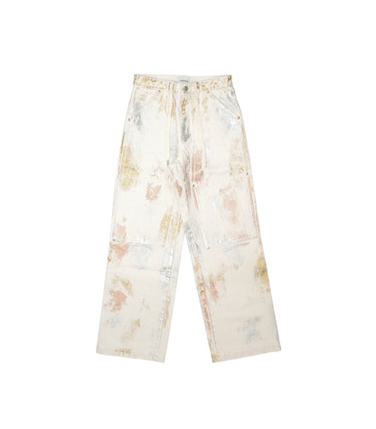 WORK JEAN TROUSERS - WHITE BUTTERFLY - TANAKA