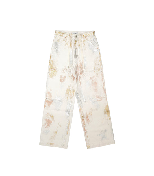 WORK JEAN TROUSERS - WHITE BUTTERFLY - TANAKA