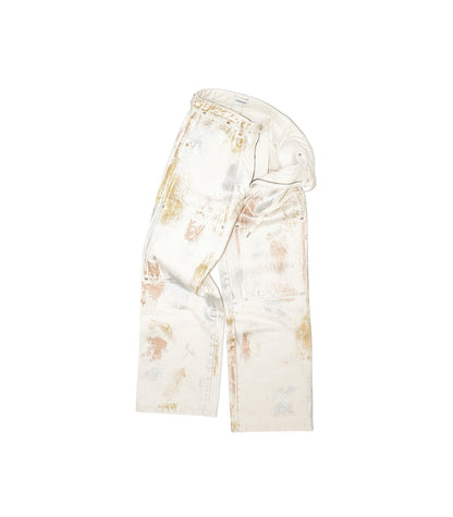 WORK JEAN TROUSERS - WHITE BUTTERFLY - TANAKA