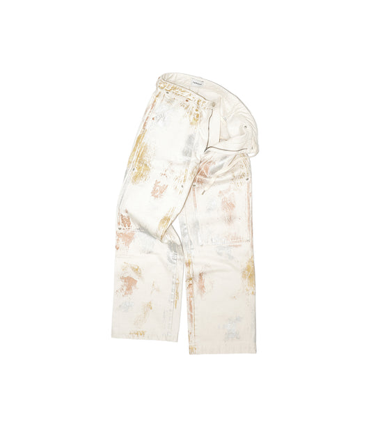 WORK JEAN TROUSERS - WHITE BUTTERFLY - TANAKA