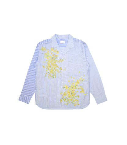【 Coming Soon 】THE SHIRTS - BLUE STRIPE (FLOWER) - TANAKA