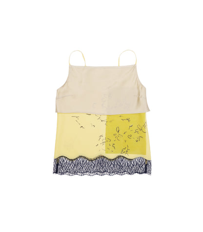COMBI-CAMI TOP - LIGHT YELLOW (FLOWER) - TANAKA