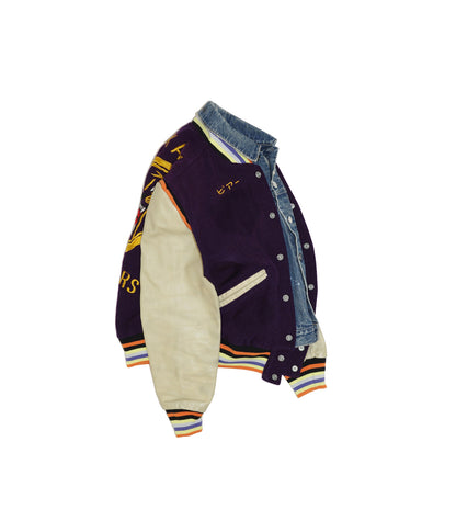 DENIM JACKET × VARSITY JACKET - ONE OFF