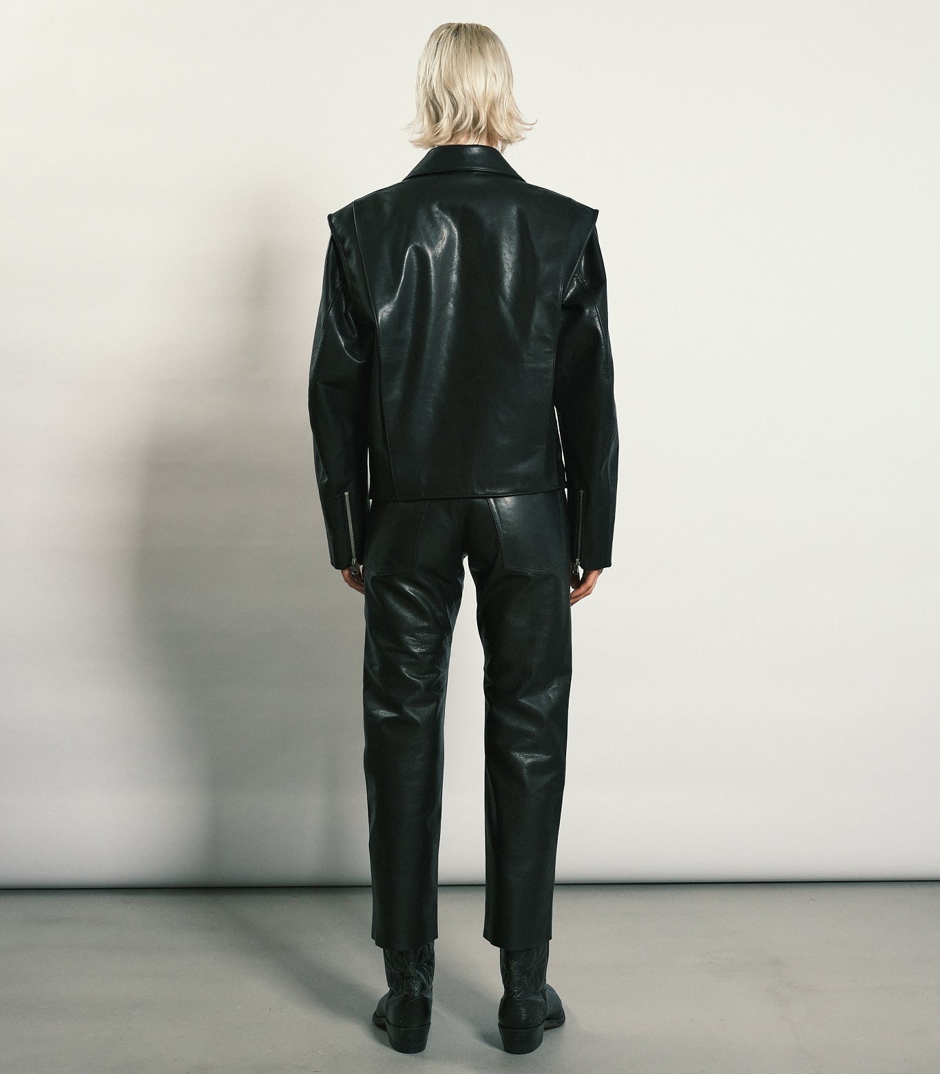 LEATHER TROUSERS - BLACK